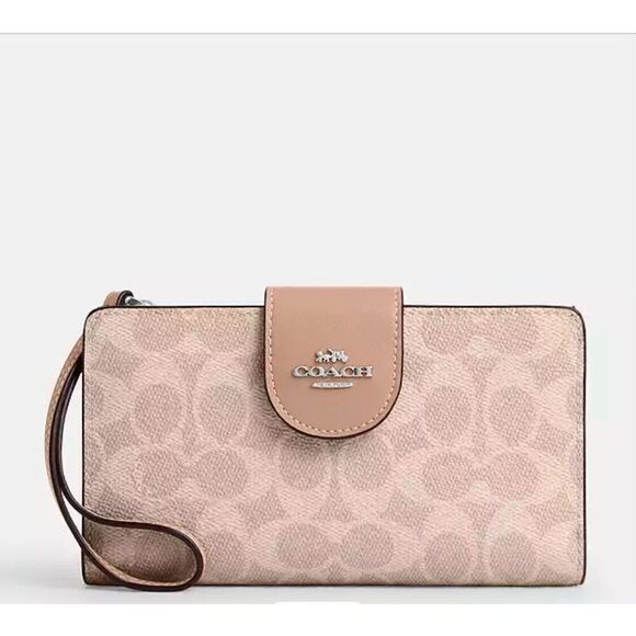 NWT ❤️ Coach Phone Wallet In Signature Canvas Wristlet CW780 -ONE WALLET ONLY - Picture 7 of 7